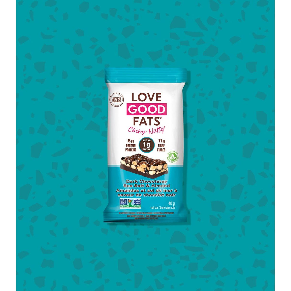 CHEWY NUTTY DARK CHOCOLATEY SEA SALT &  ALMOND BAR