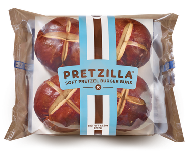 SOFT PRETZEL BURGER BUNS 4PK