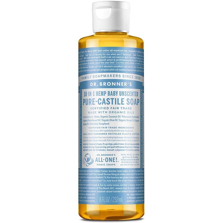 BABY UNSCENTED LIQUID CASTILLE SOAP 237ML