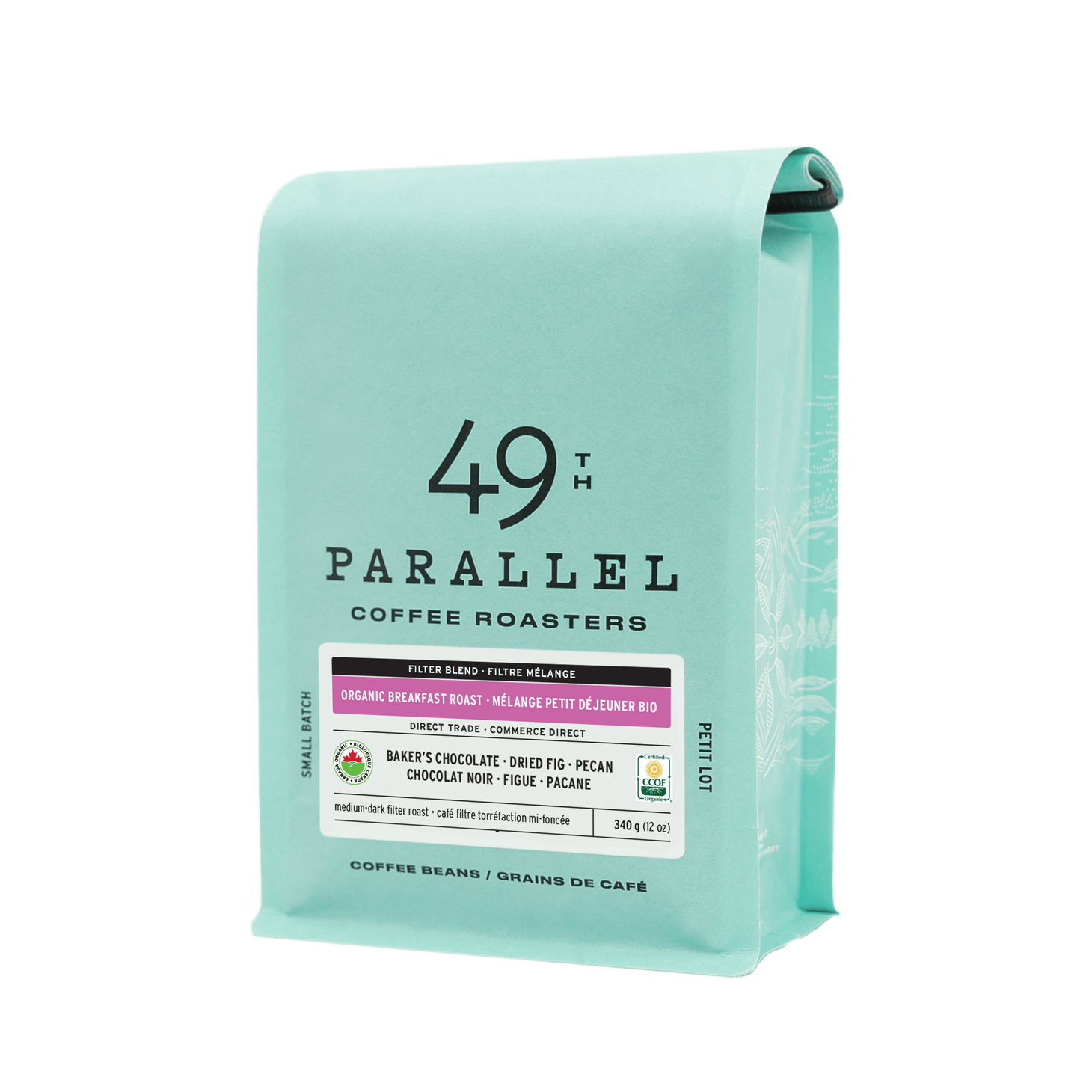 ORGANIC BREAKFAST ROAST WHOLE BEAN COFFEE 340G