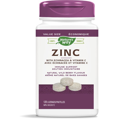 ZINC + ECHINACEA & VITAMIN C 120 LOZENGES