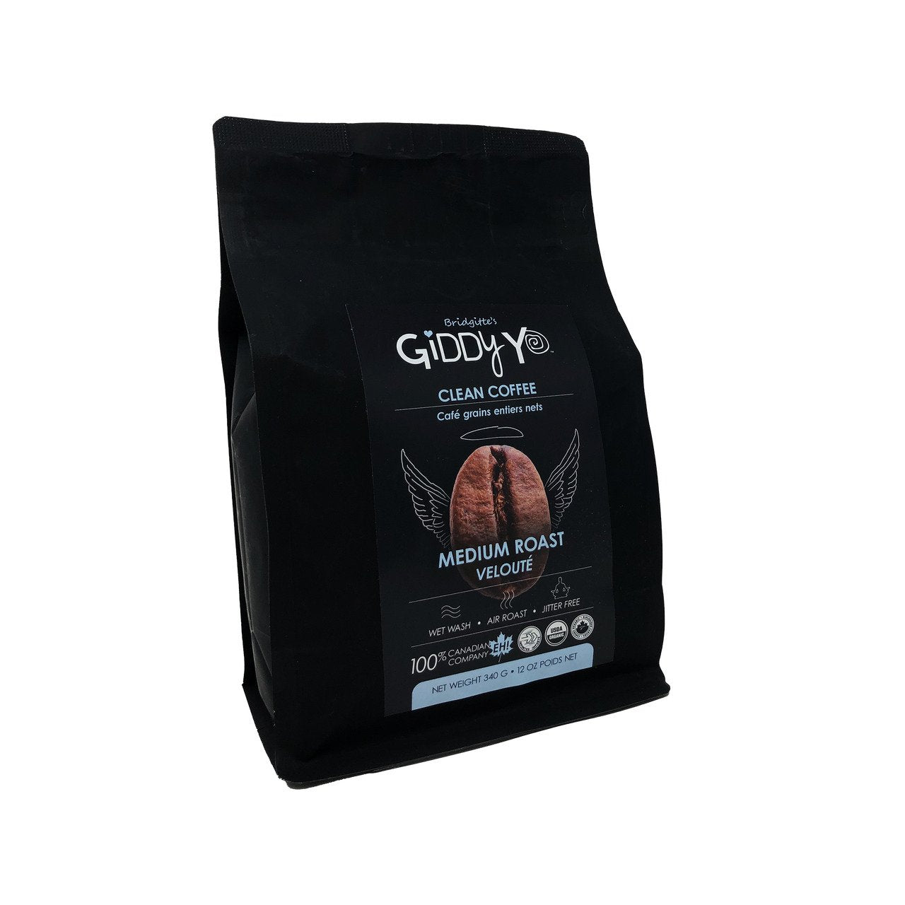 ORGANIC CLEAN COFFEE MEDIUM ROAST WHOLE BEAN 340G