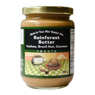 RAINFOREST BUTTER WITH CASHEW, BRAZIL NUTS, AND COCONUT, 365G