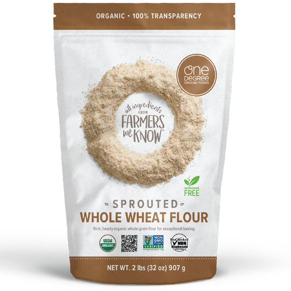 ORGANIC SPROUTED WHOLE WHEAT FLOUR 907G