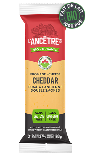 ORGANIC SMOKED CHEDDAR CHEESE, 190G