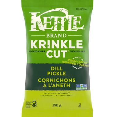 DILL PICKLE KRINKLE CUT CHIPS 198G