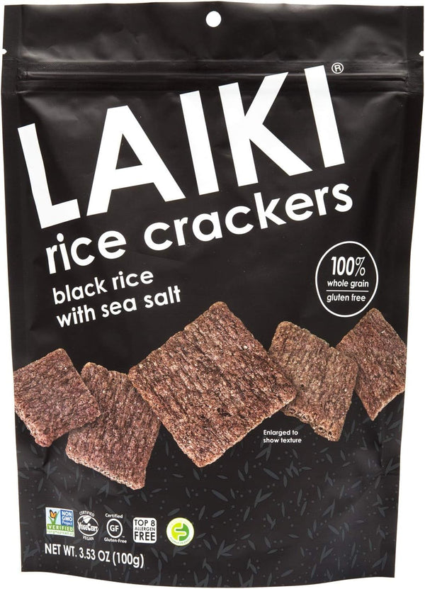 BLACK RICE CRACKERS 100G