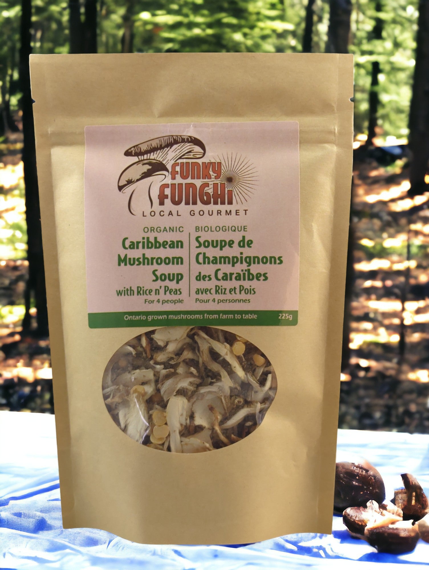 CARRIBEAN MUSHROOM SOUP WITH RICE & PEAS 225G