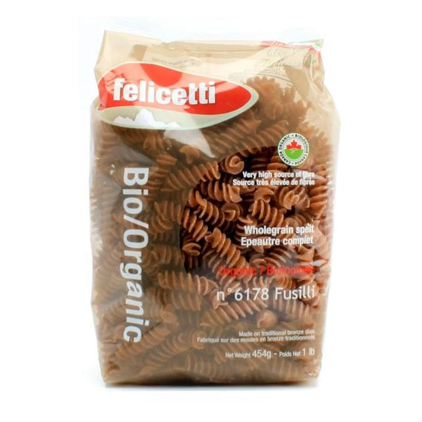 ORGANIC SPELT PASTA FUSILLI 454G