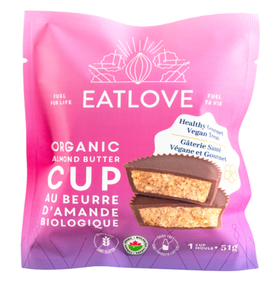 ORGANIC ALMOND BUTTER CHOCLATE CUP 51G