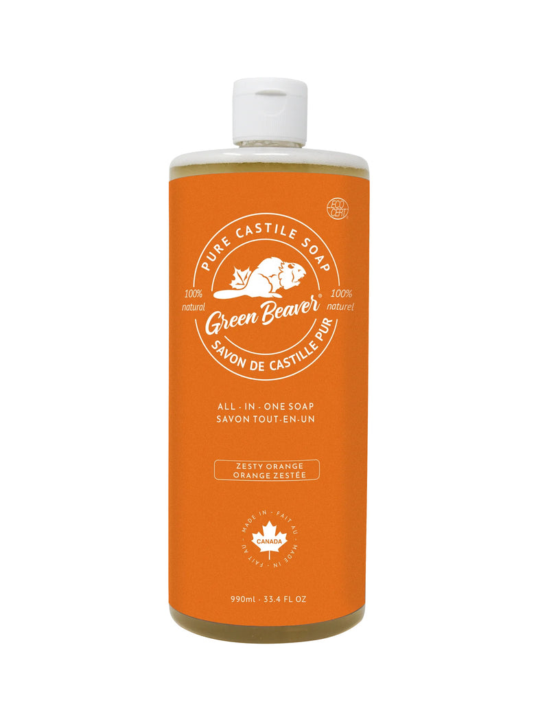 ALL-PURPOSE LIQUID CASTILLE SOAP ZESTY ORANGE 990ML