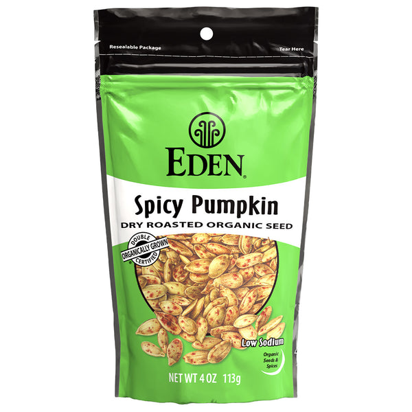 ORGANIC SPICY PUMPKIN SEEDS 113G