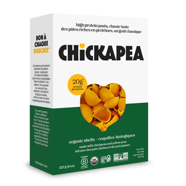 CHICKPEA ORGANIC PASTA SHELLS 227G