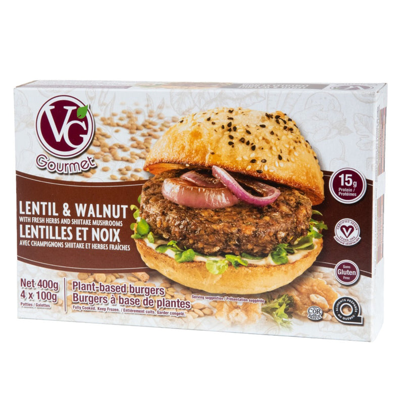 PLANT-BASED BURGERS LENTIL & WALNUT 4 X 100G