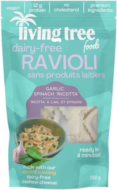 GARLIC SPINACH 'RICOTTA' RAVIOLI 250G