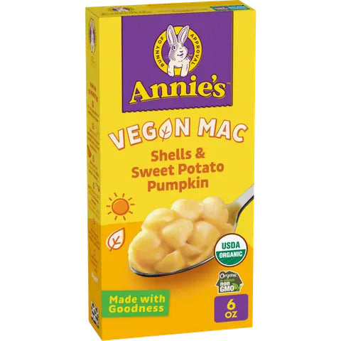 VEGAN MAC SHELLS & SWEET POTATO PUMPKIN 6OZ