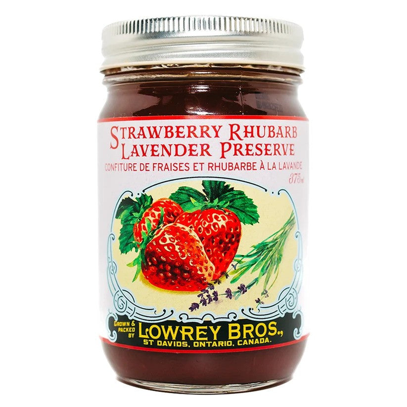 STRAWBERRY RHUBARB & LAVENDER PRESERVE 375ML