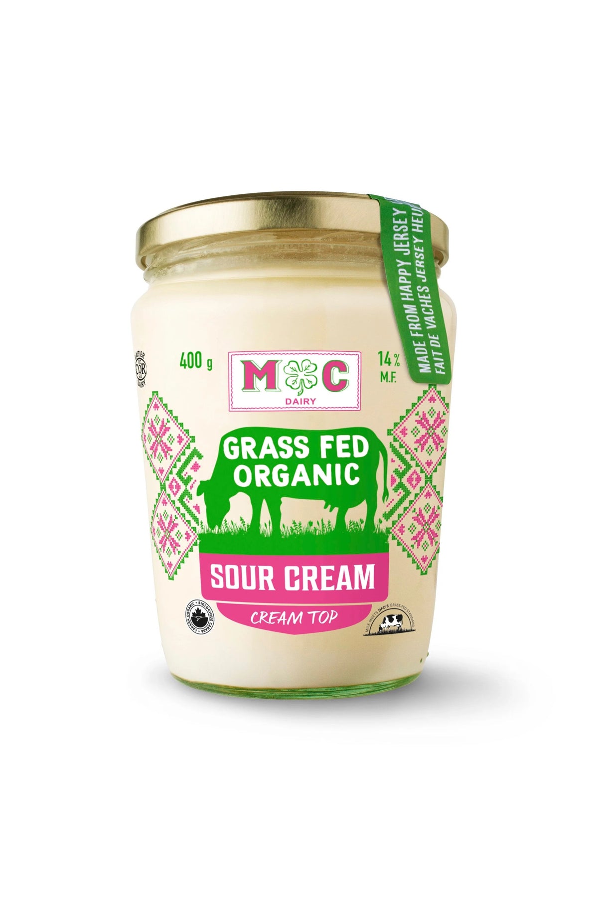SOUR CREAM ORGANIC GRASS-FED 400G