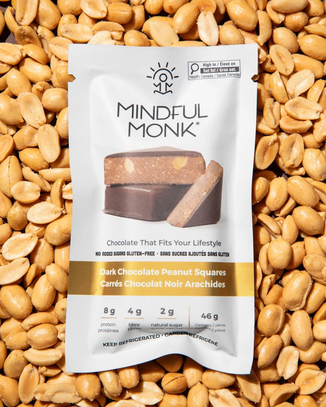 DARK CHOCOLATE PEANUT SQUARES 46G