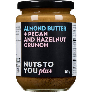 ALMOND BUTTER + PECAN + HAZELNUT CRUNCH 365G