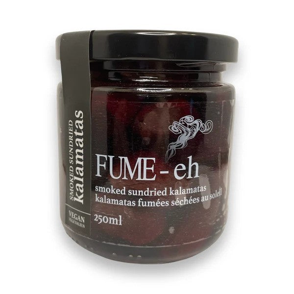SMOKED SUNDRIED KALAMATA OLIVES 250ML