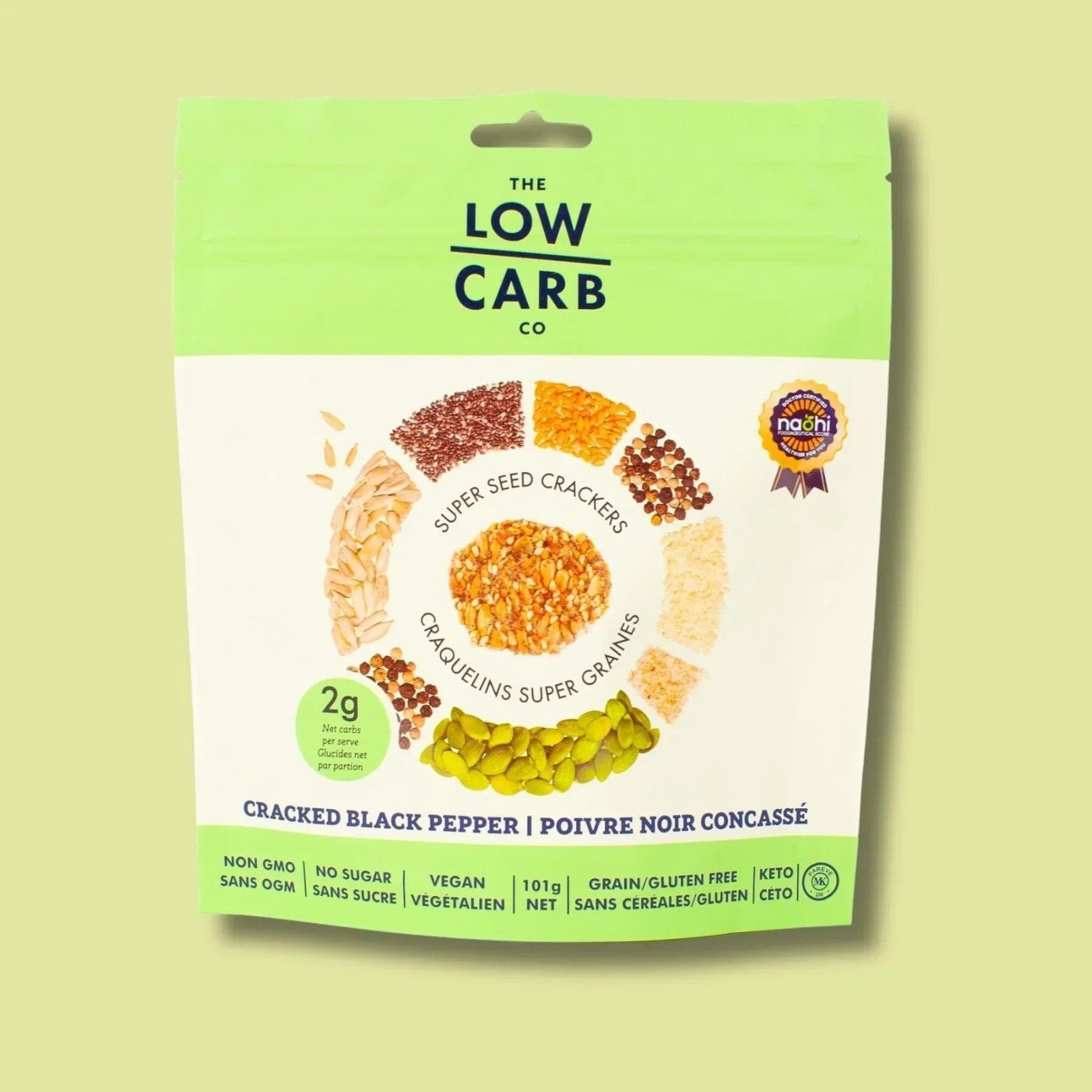 CRACKED BLACK PEPPER SUPER SEED CRACKERS 101G