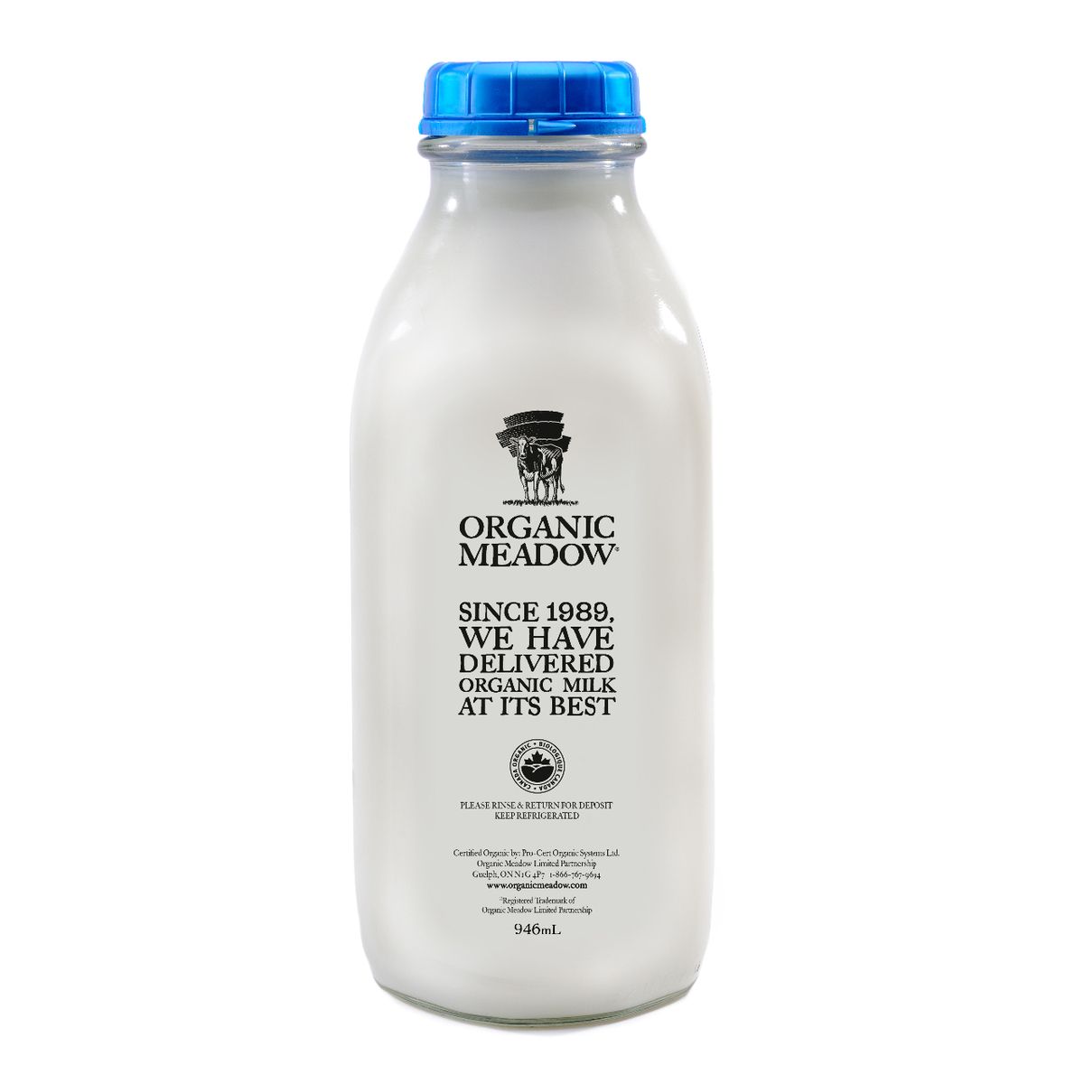 ORGANIC MILK 2% (GLASS) 1L