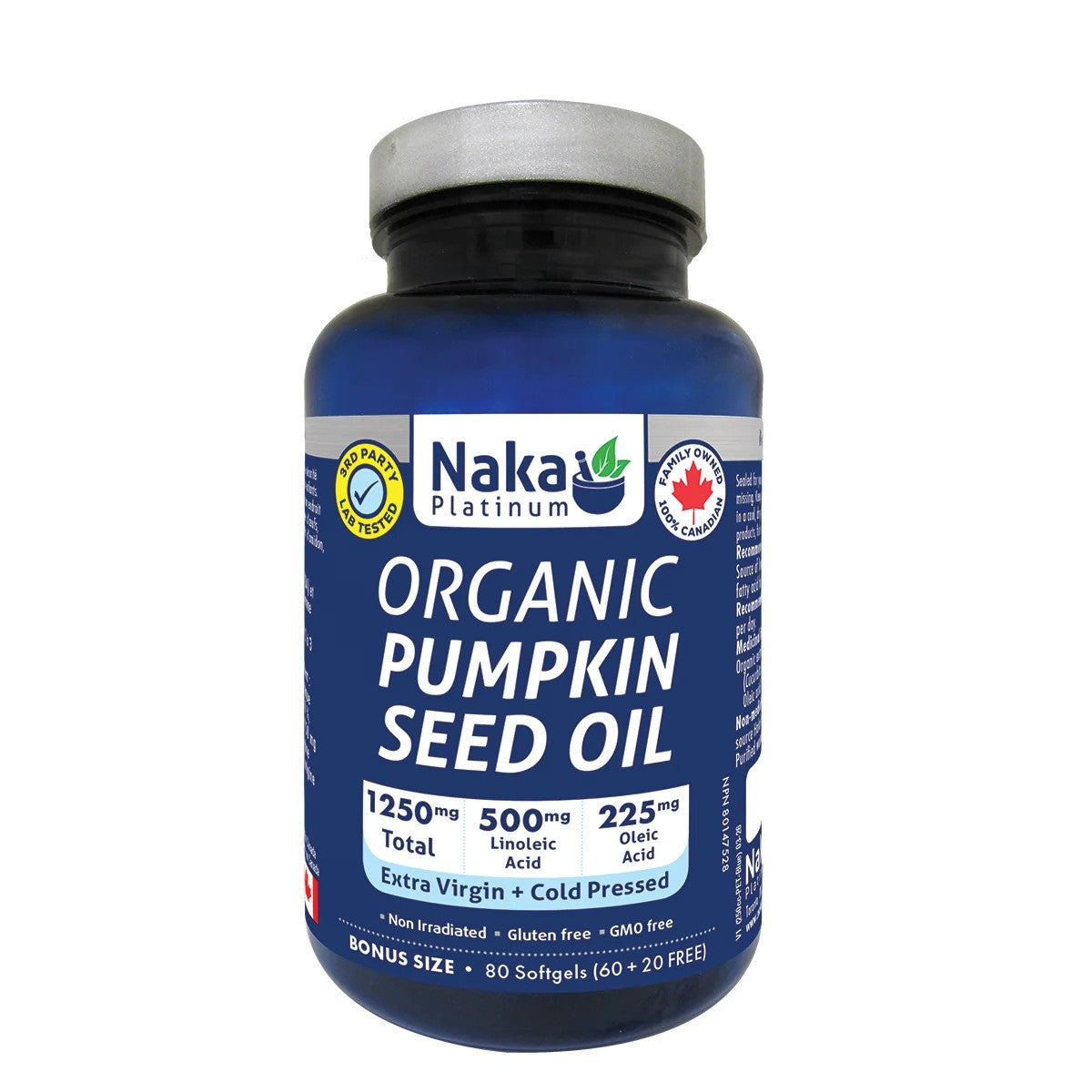 ORGANIC PUMPKIN SEED OIL 1250MG 80SOFTGELS