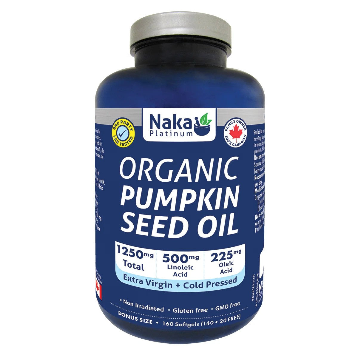 ORGANIC PUMPKIN SEED OIL 1250MG 160SOFTGELS