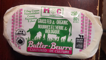 ORGANIC GRASS-FED BUTTER UNSALTED 250G
