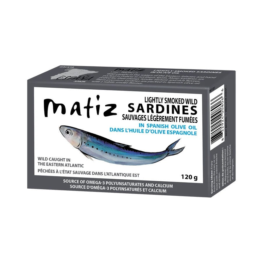 LIGHTLY SMOKED WILD SARDINES IN OLIVE OIL