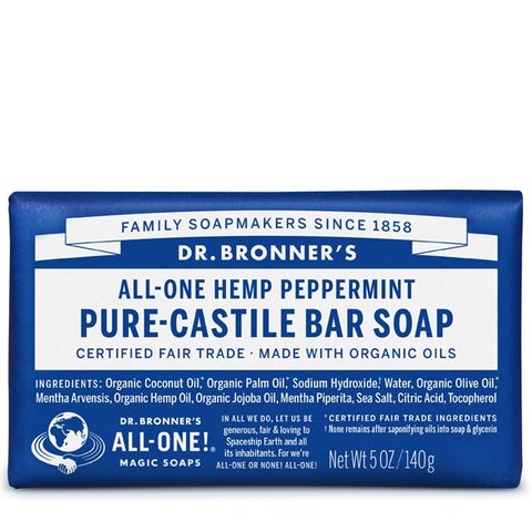 PURE CASTILLE SOAP BAR PEPPERMINT 142G