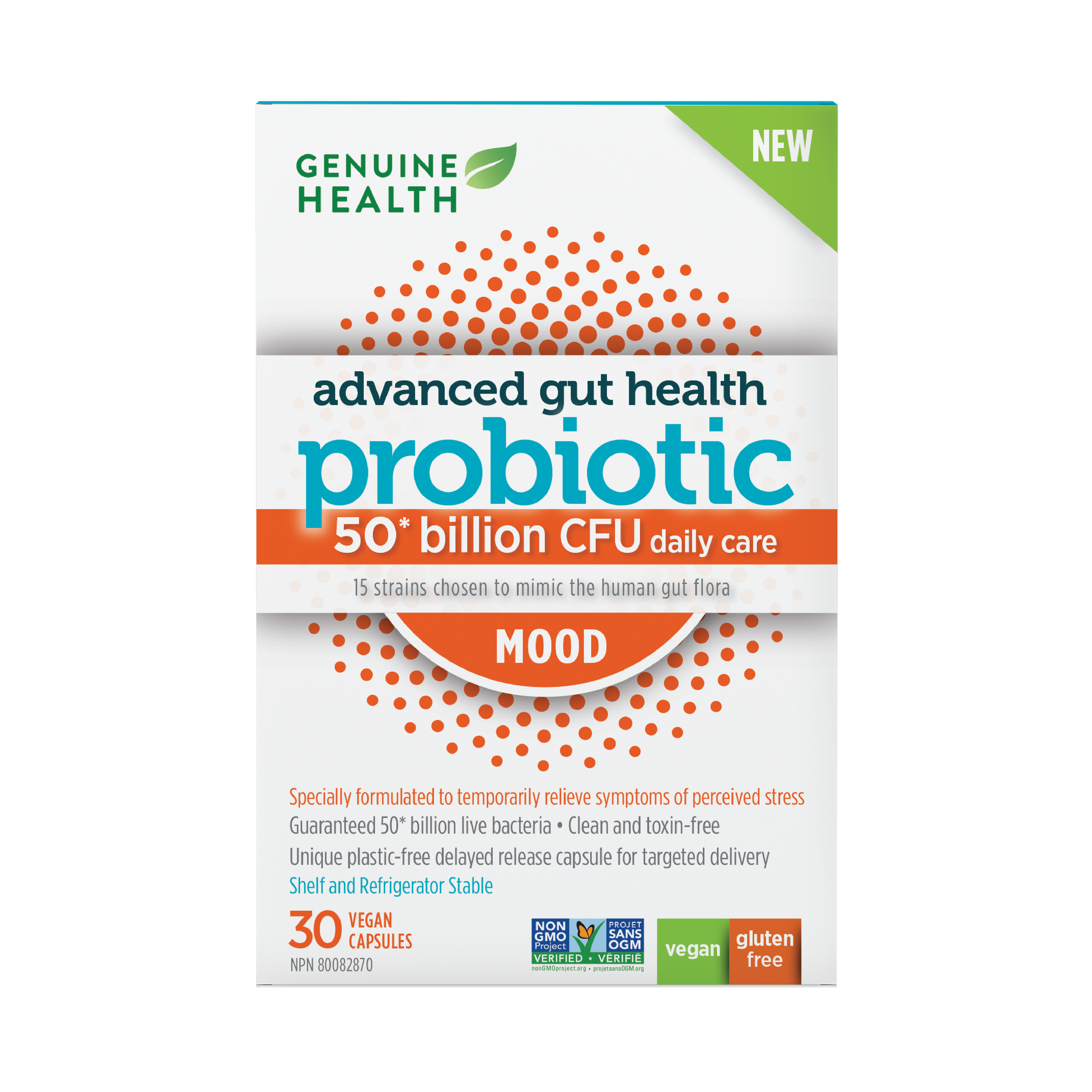 ADVANCED GUT HEALTH PROBIOTIC MOOD 50B 30C