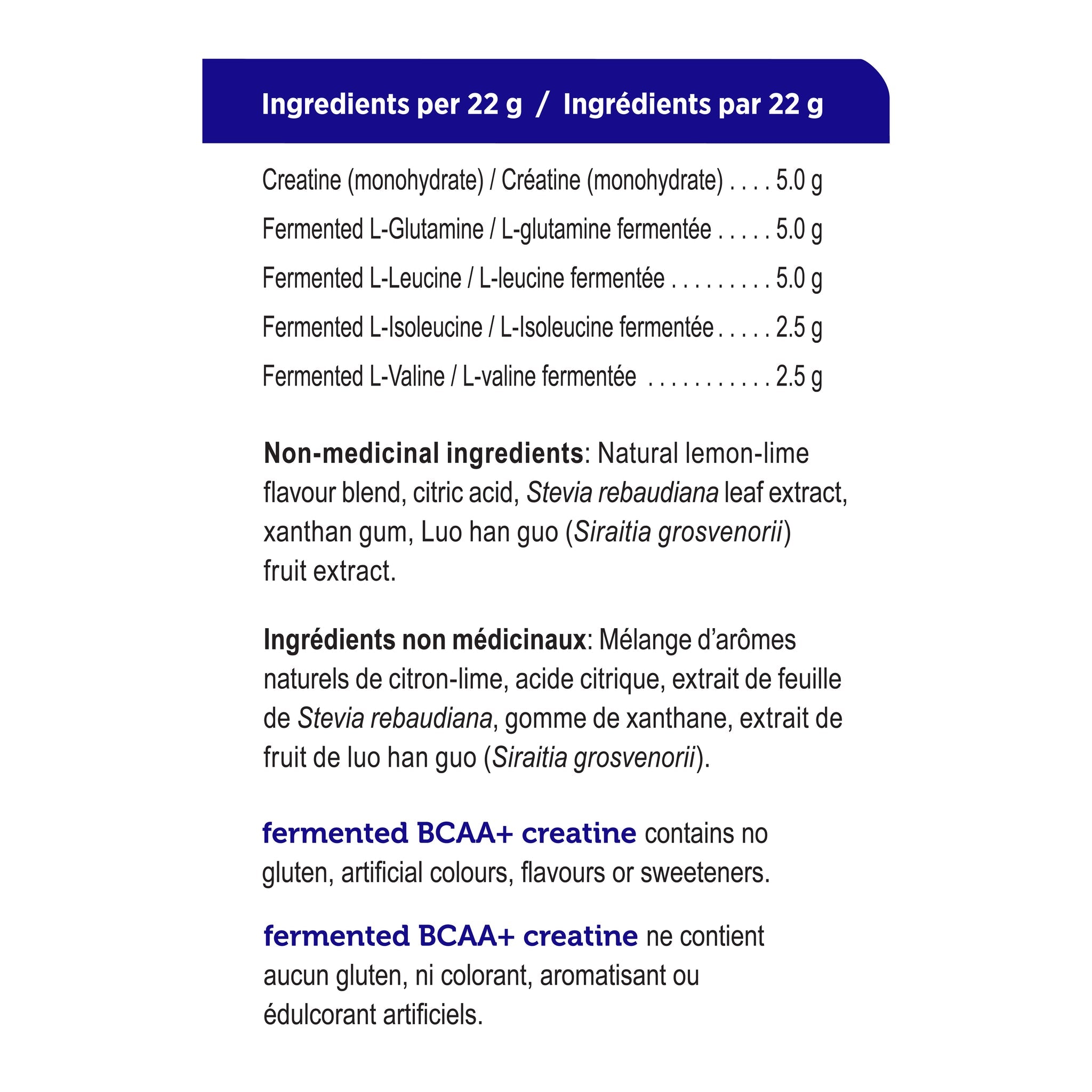FERMENTED BCAA +CREATINE LEMON LIME 440G