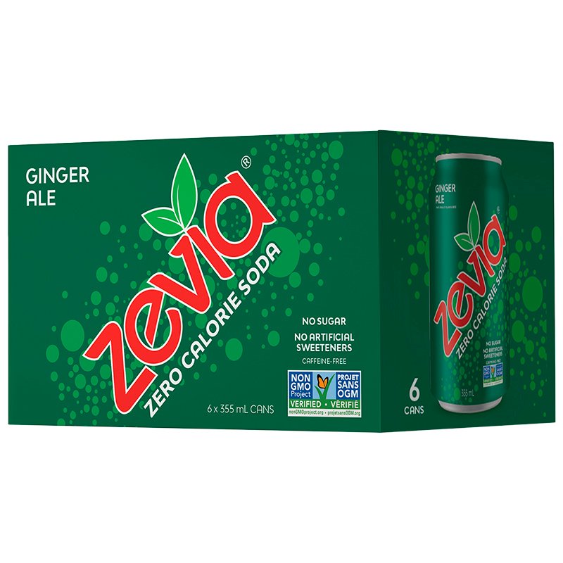 GINGER ALE ZERO CALORIE SODA 6PK