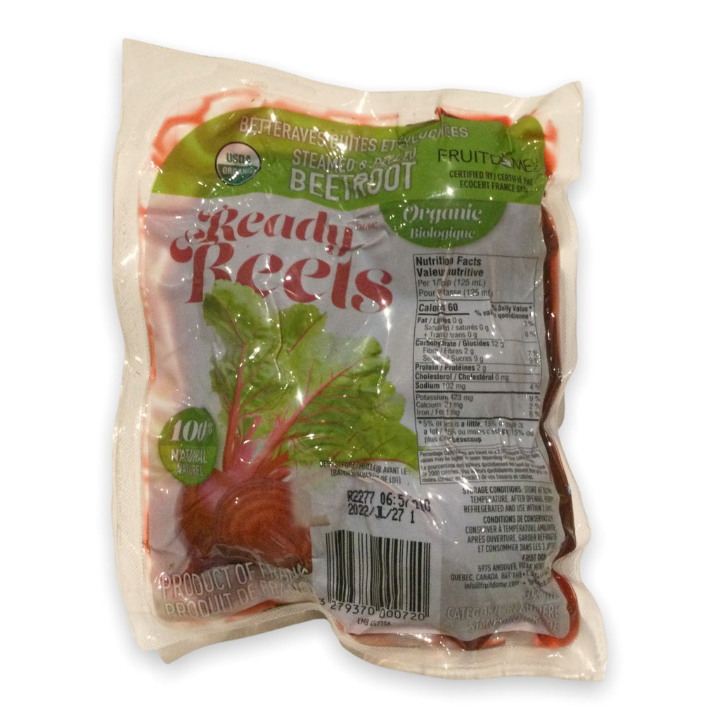 Pre Cooked Beets ORGANIC RED BEETS - PRE-COOKED & PEELED 500G